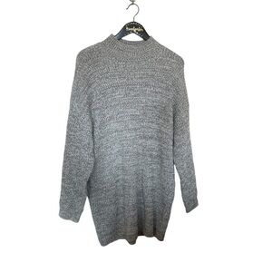 Tularosa Green Marble Djuna Mockneck Balloon Sleeve Small Sweater Dress